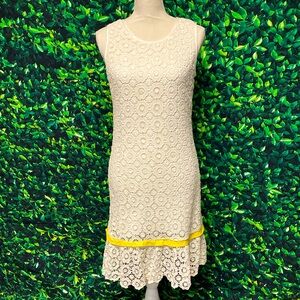 Cremieux Crocheted Filly Lined Dress Size 4
